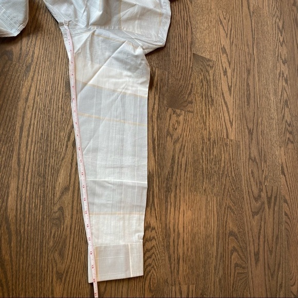 Alfani NWT button up long sleeve plaid winter ivory and browns size Medium - Picture 5 of 6